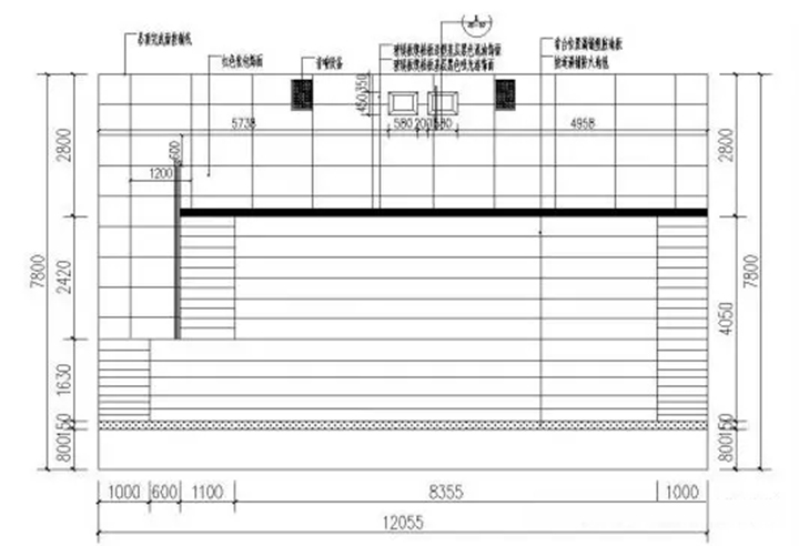順德宏晟國際影城背墻面設計圖