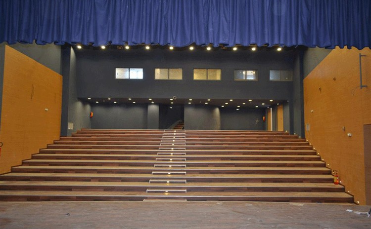 河南濮陽文化中心槽木吸音板聲學工程-0