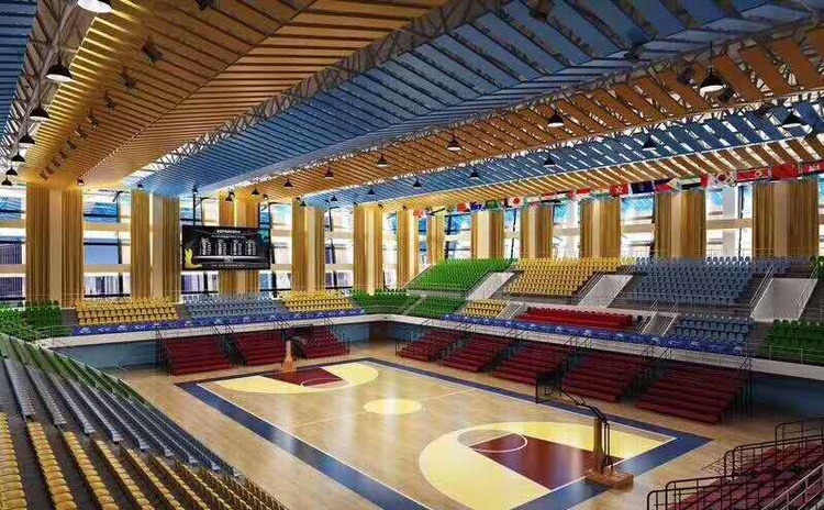 四川內(nèi)江體育館空間吸聲體聲學(xué)工程-1